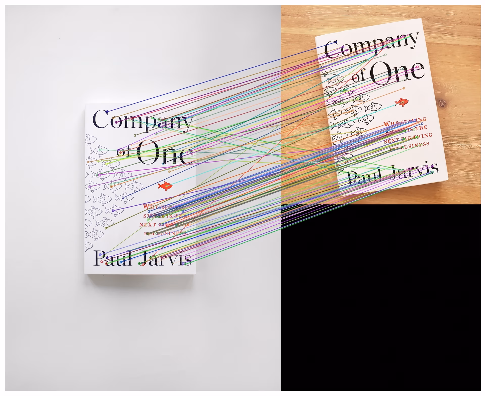 Using SIFT to recognize a book cover in a new image taken at a different orientation
