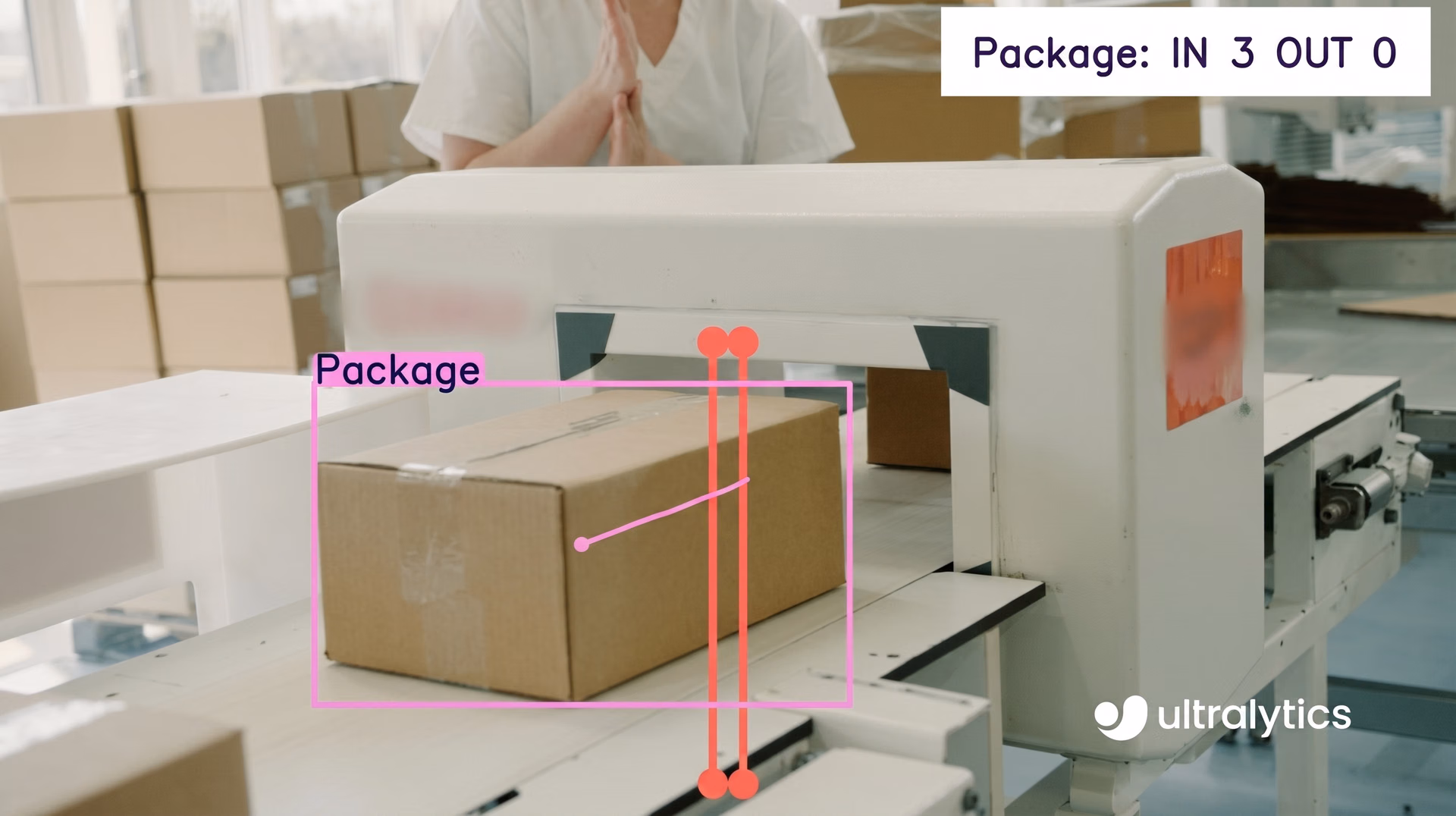 Using Ultralytics YOLO11 to count packages