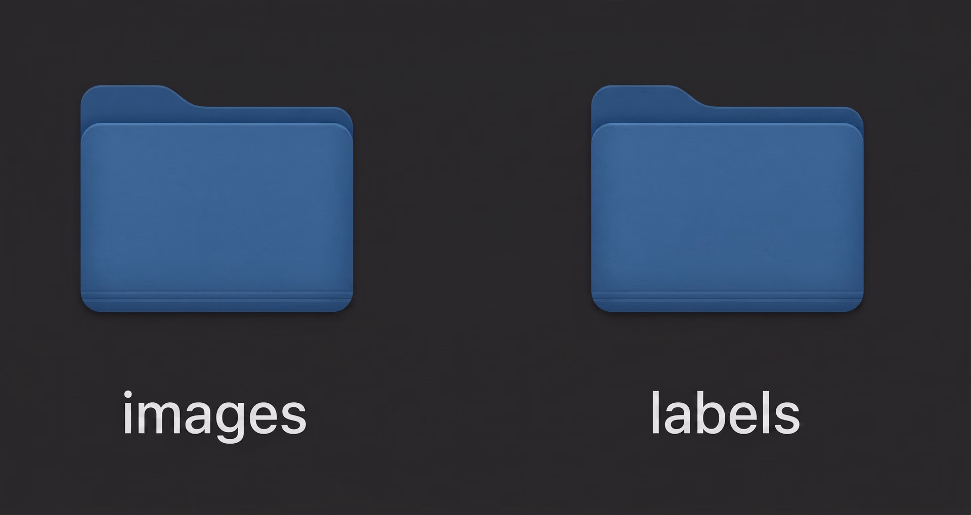An example of creating image and label folders
