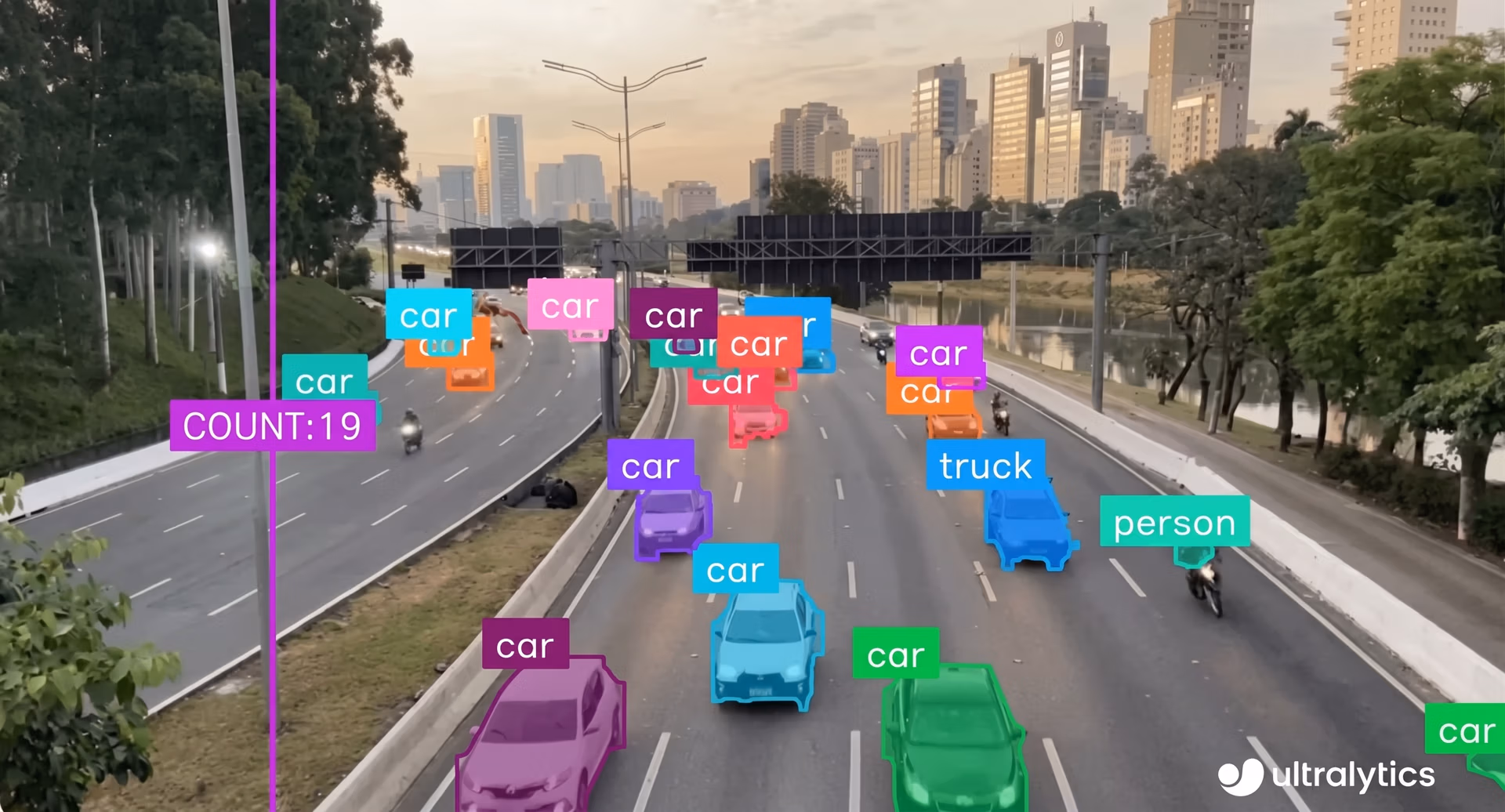 Monitoring traffic using Ultralytics YOLO11 in smart cities
