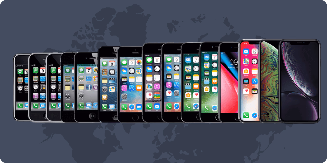 Eine Zeitleiste der iPhones im Laufe der Jahre