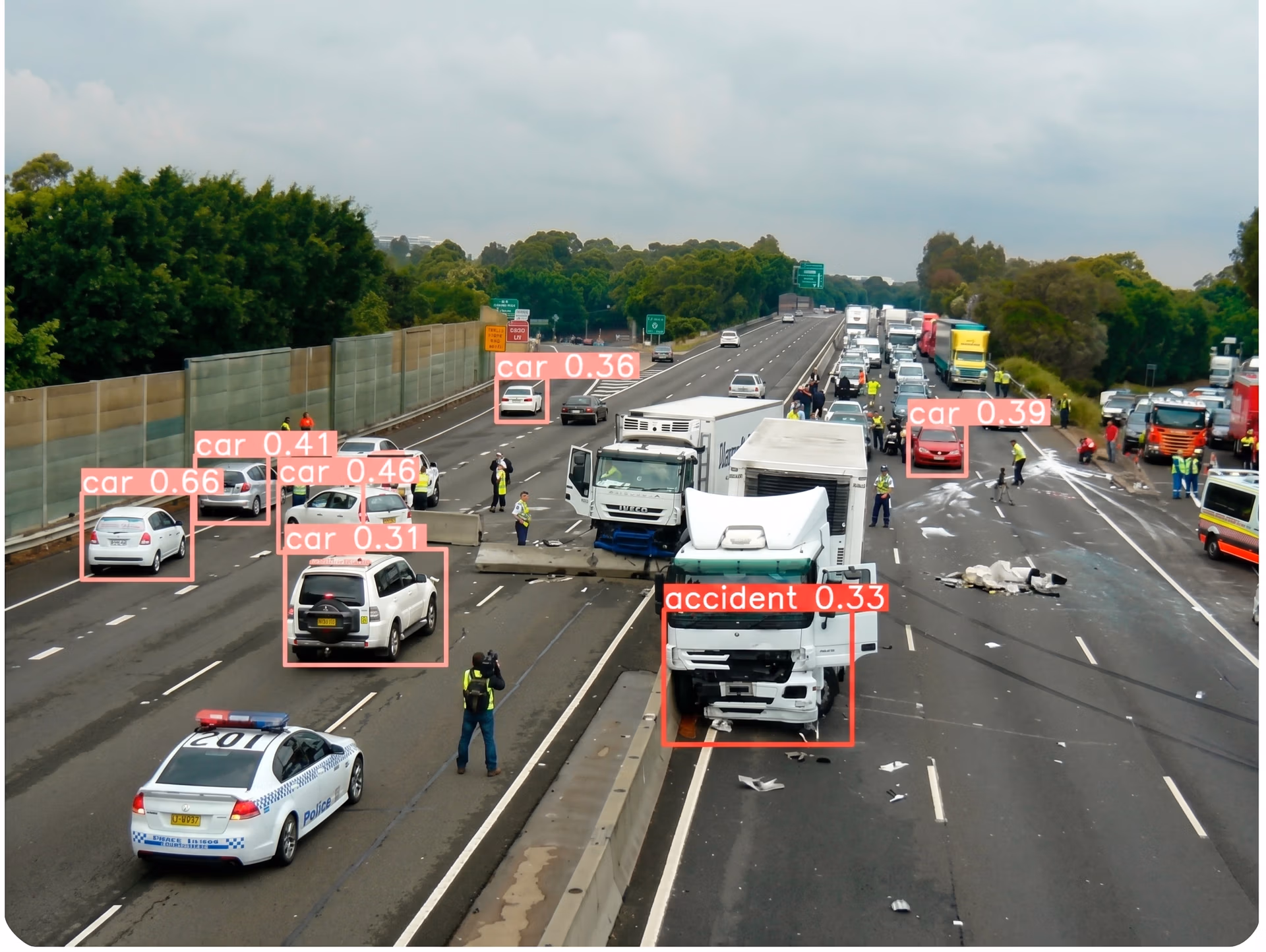 Real-time road accident detection powered by YOLO