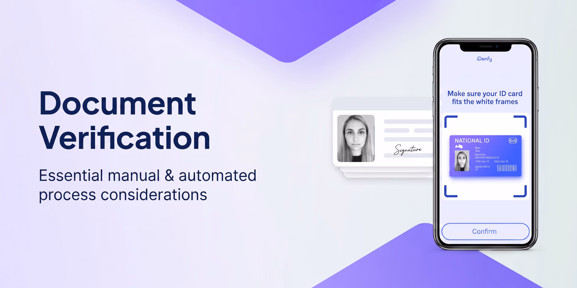 Example of national ID document verification