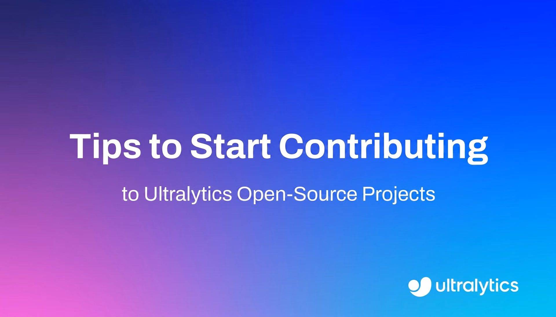 Motivi per contribuire ai progetti open-source di Ultralytics