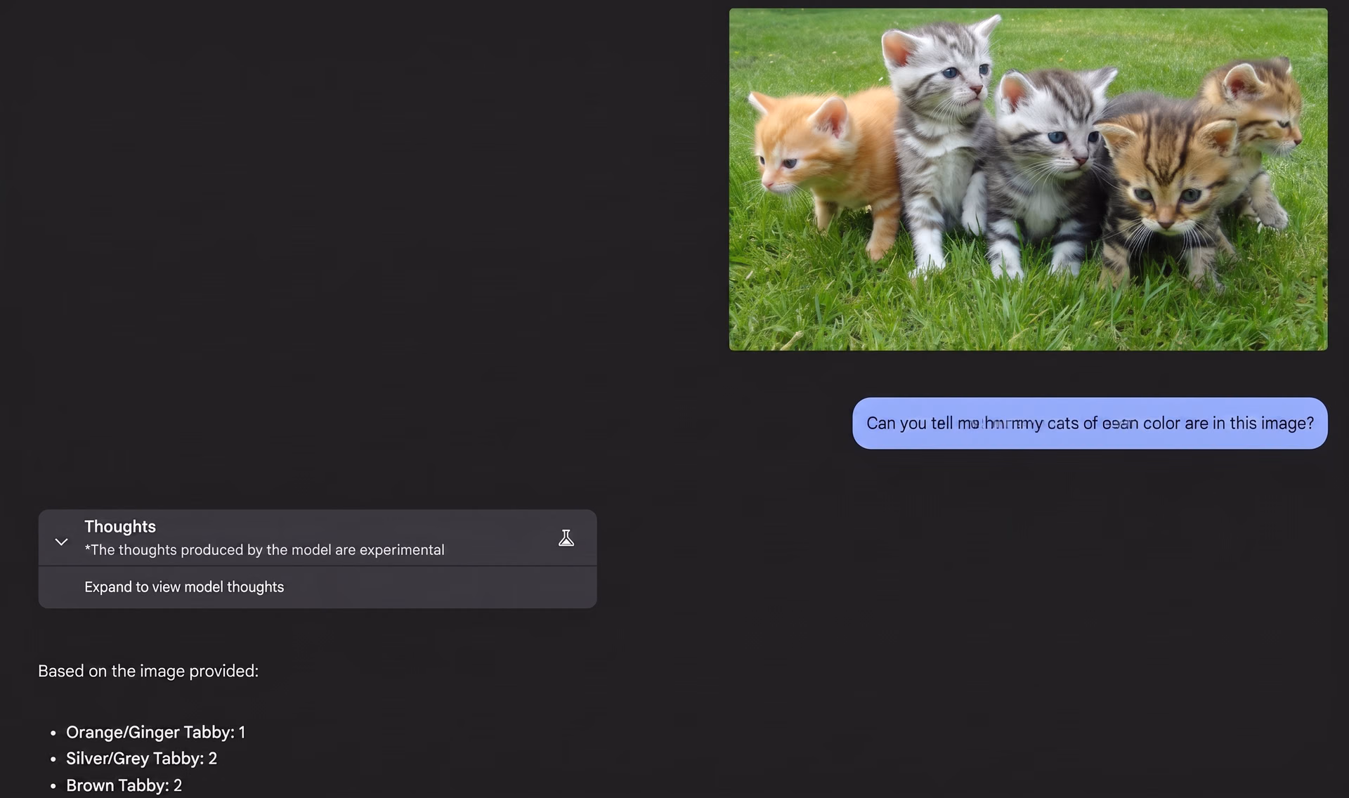Using Gemini 2.5 to understand the contents of an image