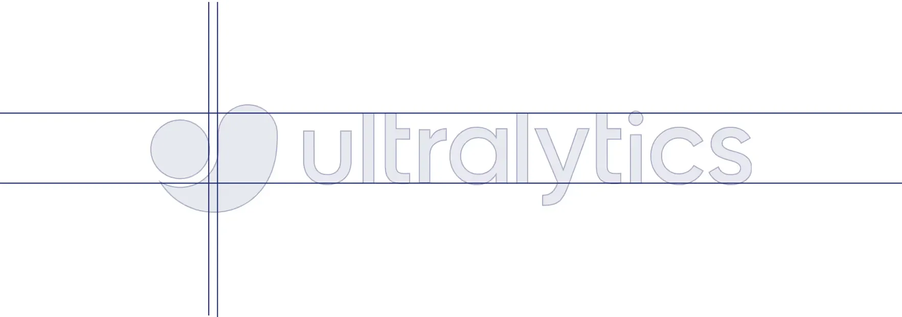 Konstruktion des Ultralytics Logos