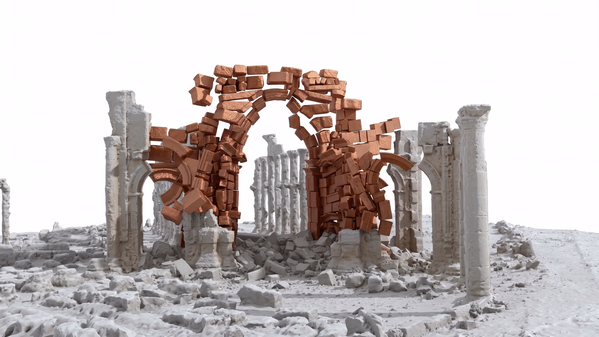 Modelo en 3D de Iconem de Palmira, Siria, antes de su destrucción en 2015