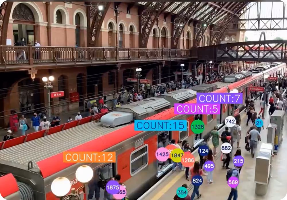 Crowd monitoring using region-based counting