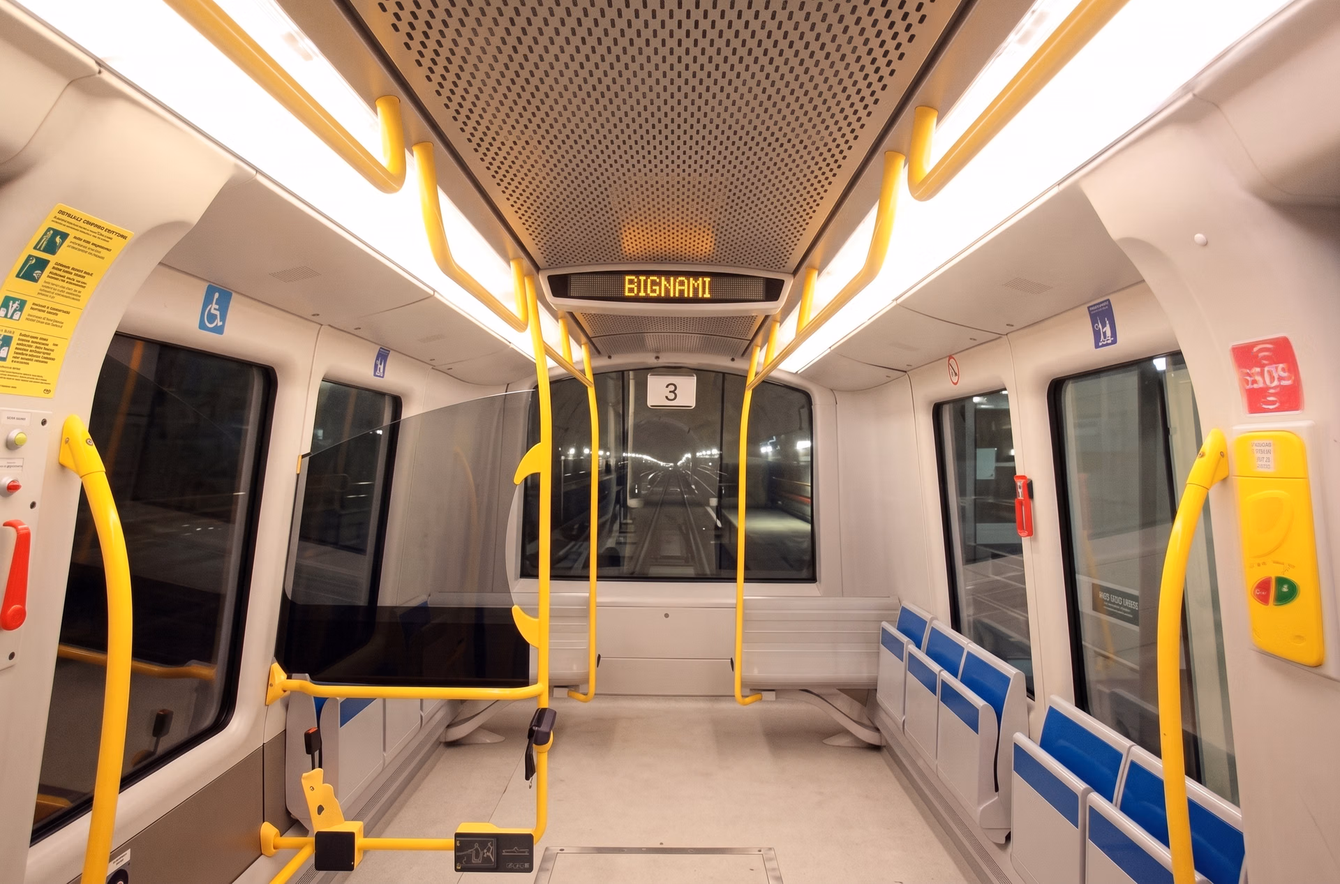 A driverless metro in Milan, Italy