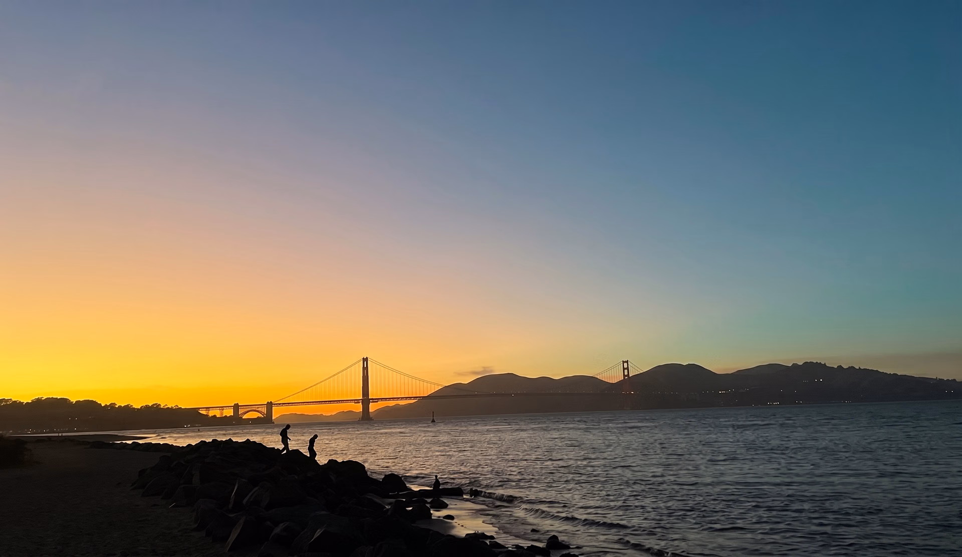 A quick stop at the Golden Gate Bridge ahead of the event