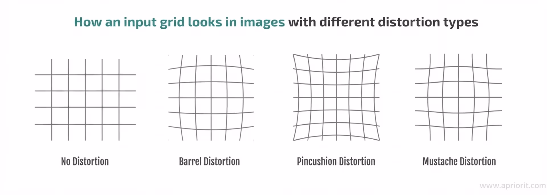 Different types of lens distortions