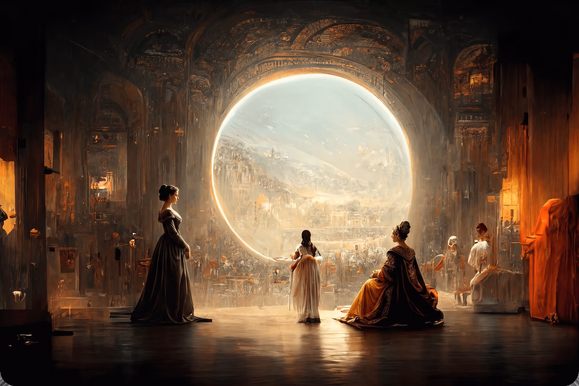 Un'opera d'arte generata dall'IA