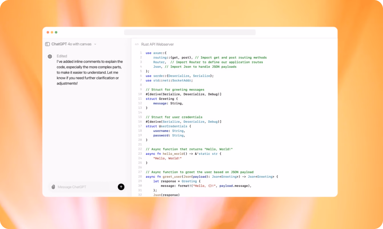 Canvas apporte des mises à jour de l'interface utilisateur à ChatGPT