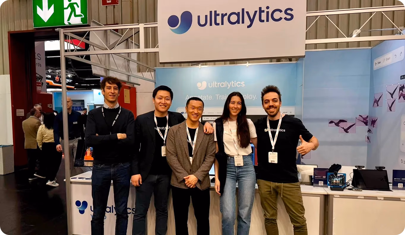 Ultralytics at Embedded World 2026 showcasing YOLO26 on edge devices