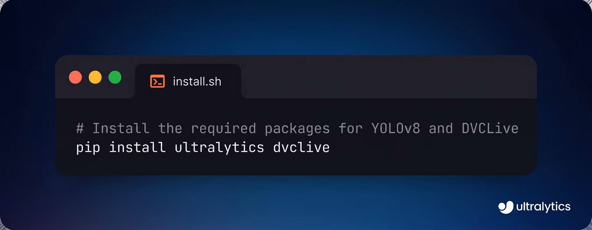 Installing Ultralytics and DVCLive