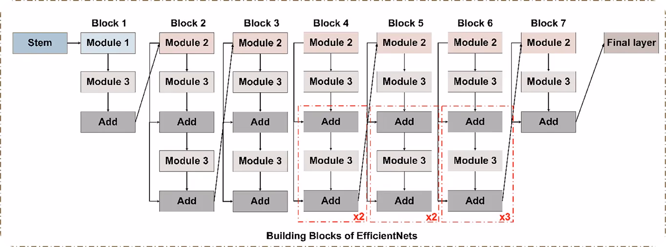 I blocchi costitutivi di EfficientNet