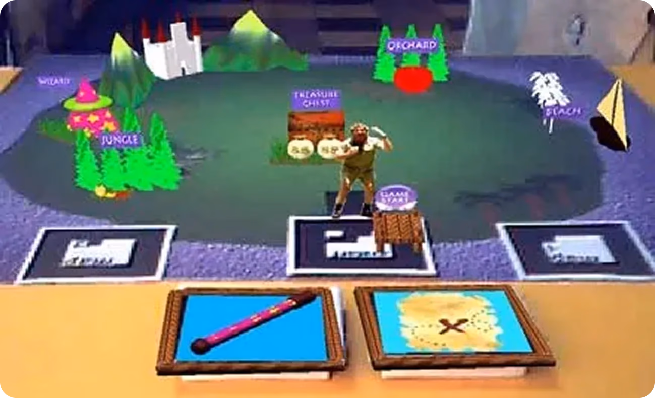 テーブルトップカードゲームにバーチャルな機能を追加する拡張現実
