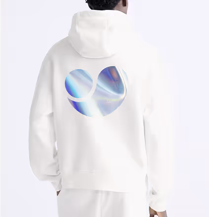 Mặt sau áo hoodie trắng Ultralytics