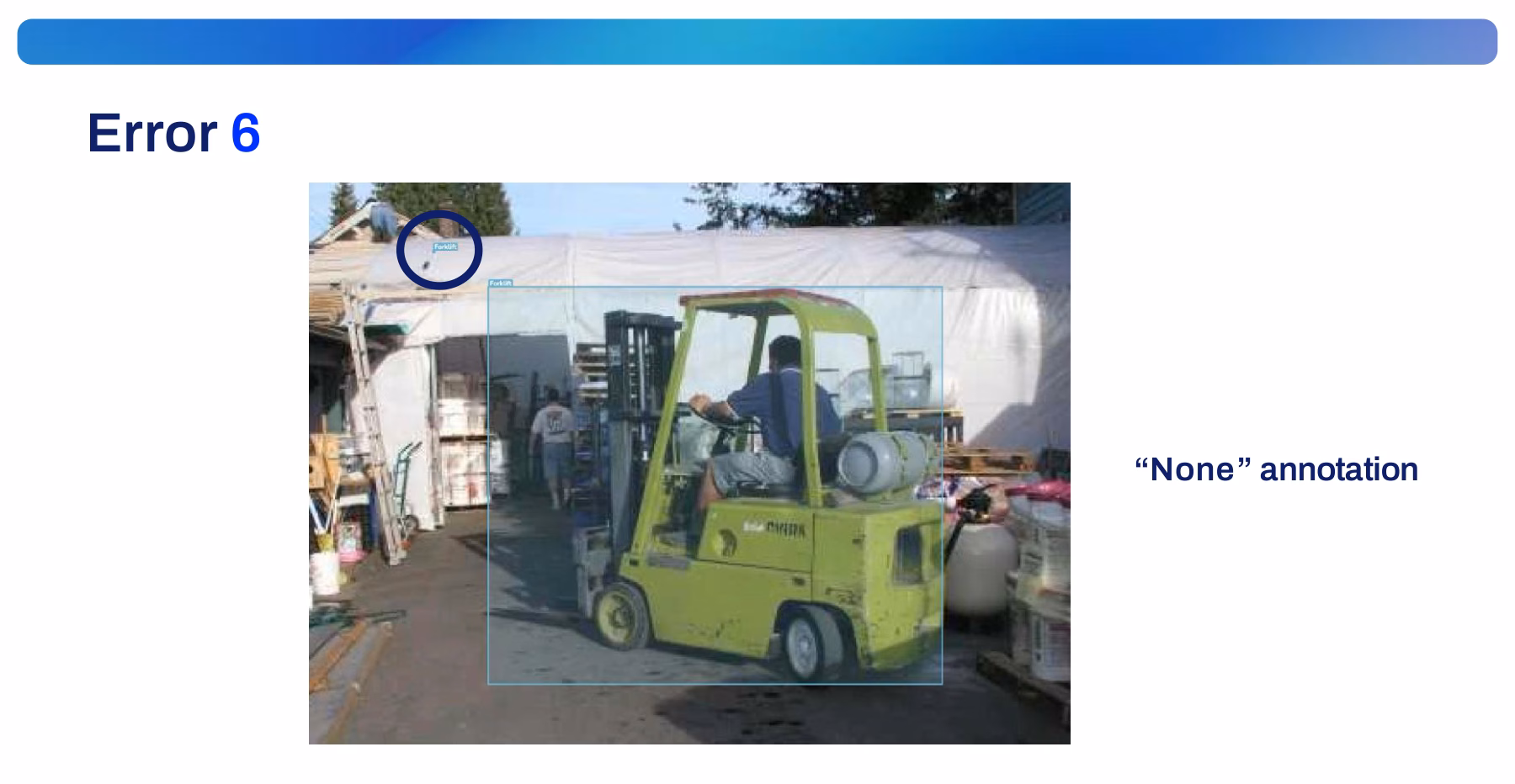 Annotation mistake: a box left with an empty or None class