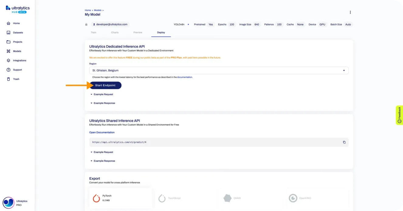 使用 Ultralytics HUB 专用推理 API