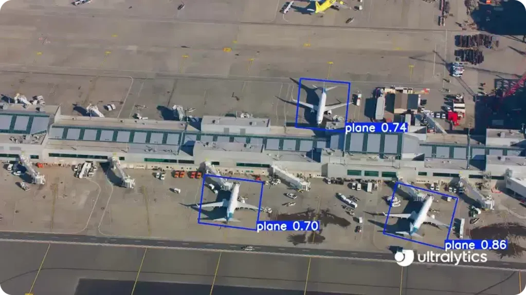 YOLO11 monitoring airport ground operations