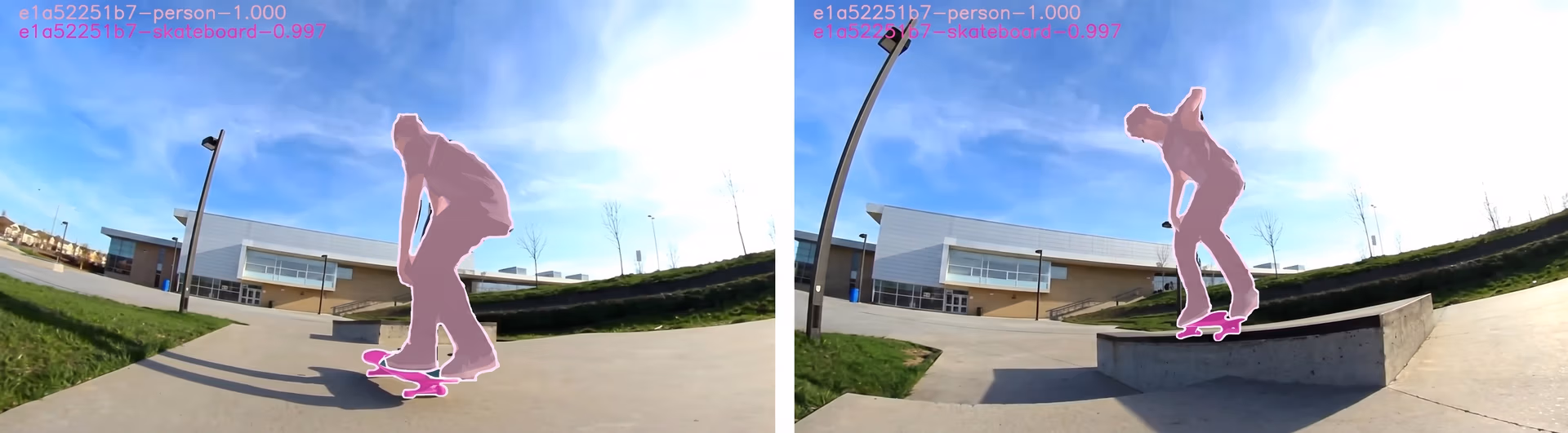 Tracking and segmenting an object using SiamMask