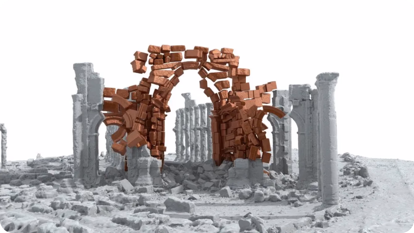 Modelo 3D de Palmira, Siria, hecho por Iconem antes de su destrucción en 2015