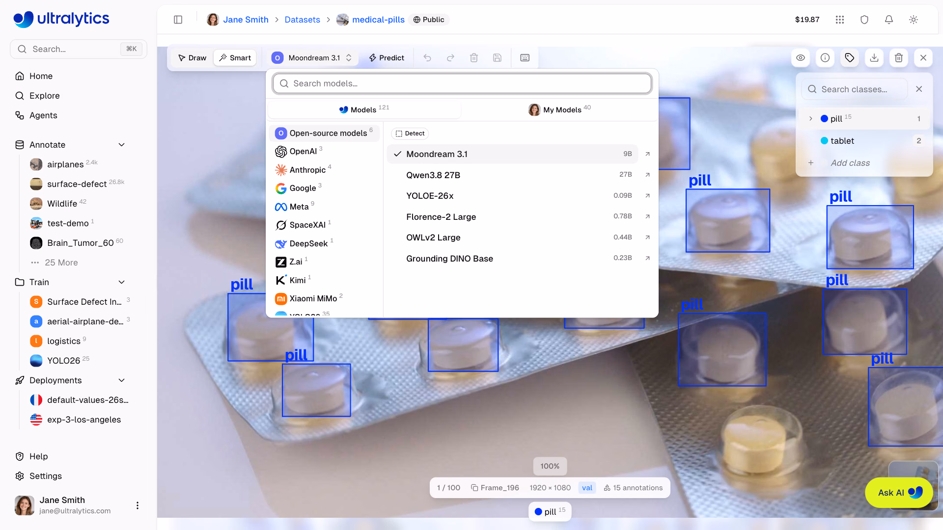 Ultralytics Platform Annotate Sam Model Selector