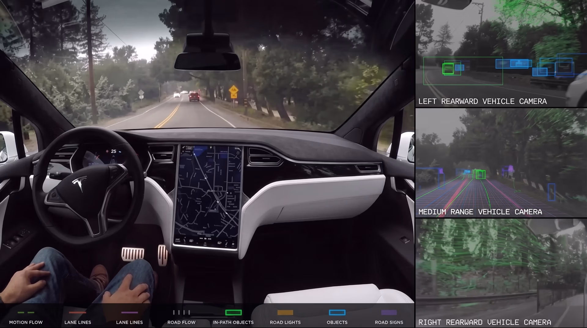 Tesla using computer vision for autonomous navigation