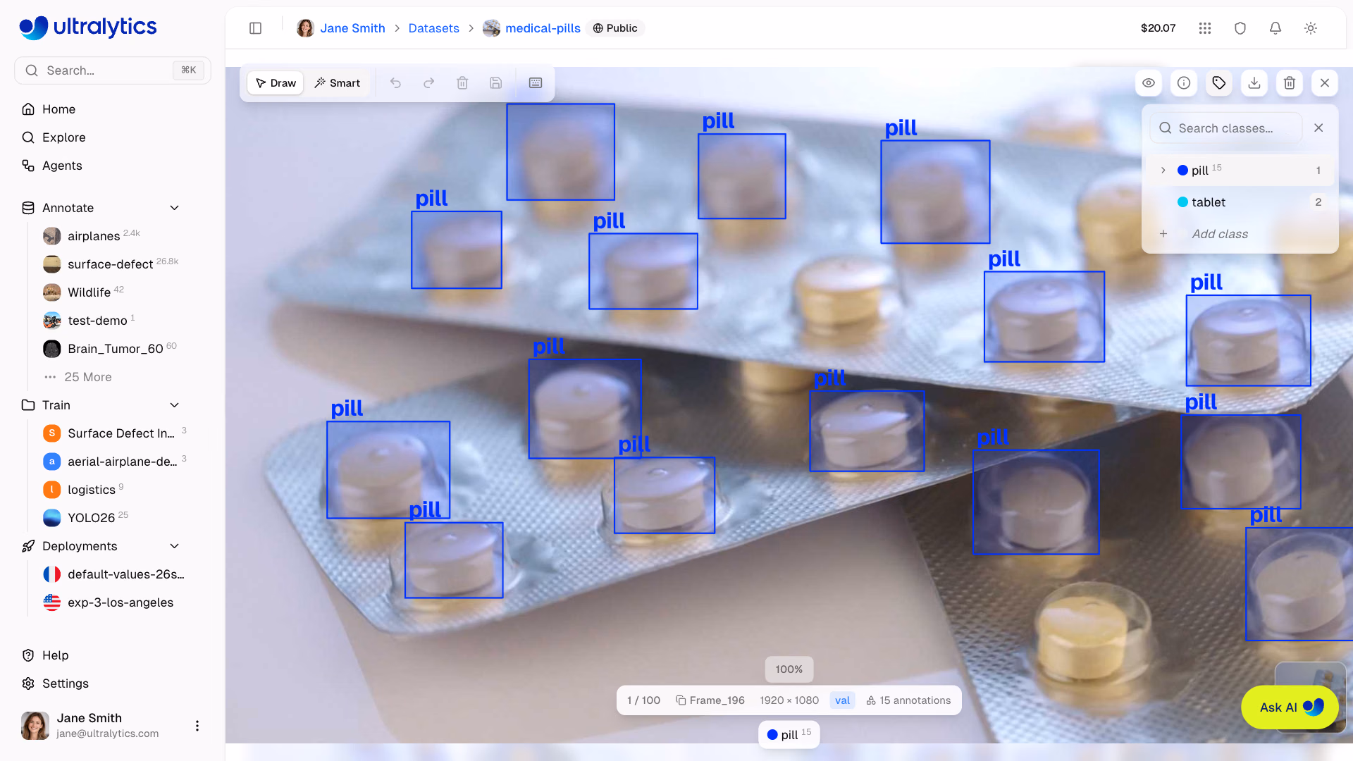 Ultralytics Platform Annotate Detect Bounding Box Drawing