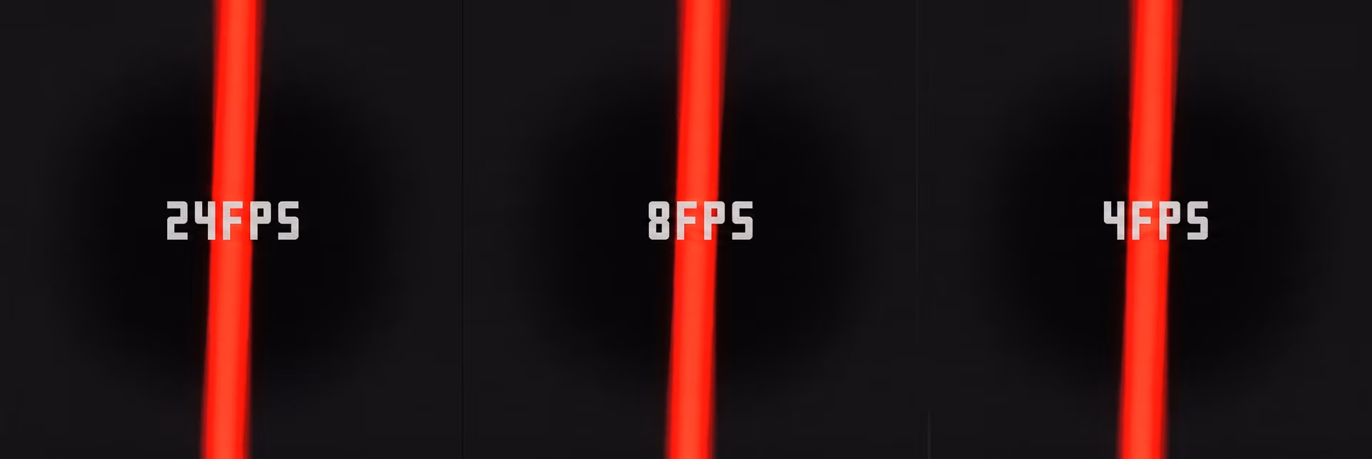 24 FPS vs 8 FPS vs 4 FPS