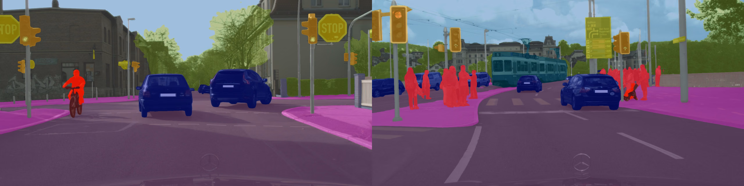 Semantic segmentation examples
