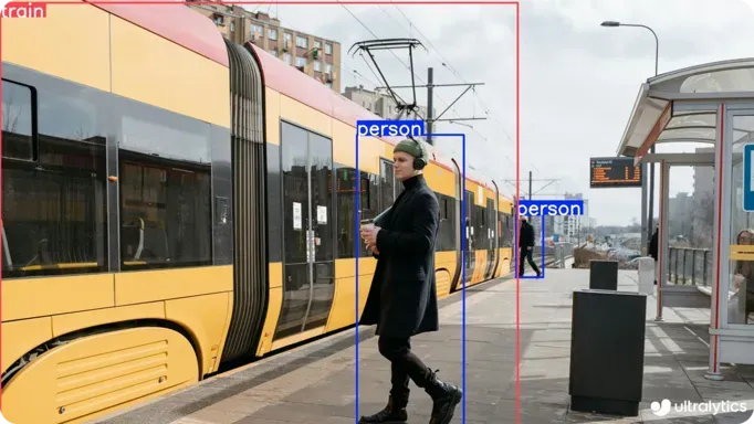 Uso di YOLO11 per rilevare persone in piedi su una banchina ferroviaria