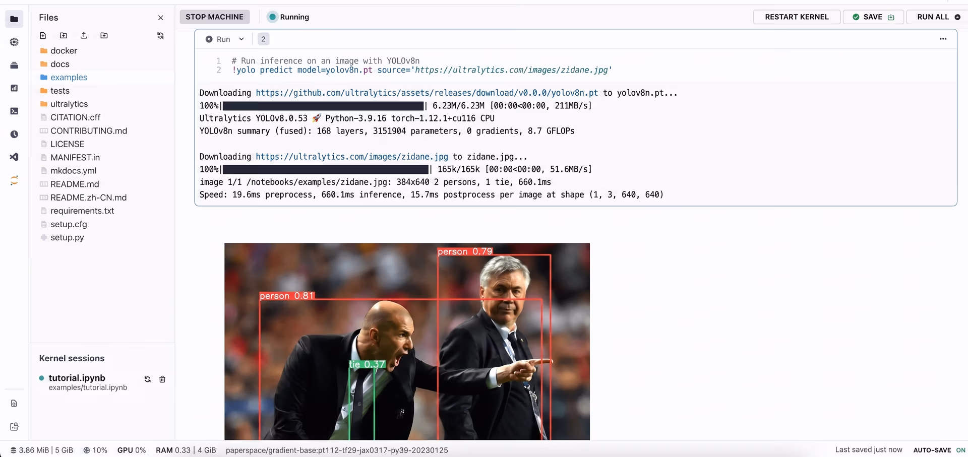 Ultralytics YOLOv8 Object Detection Example
