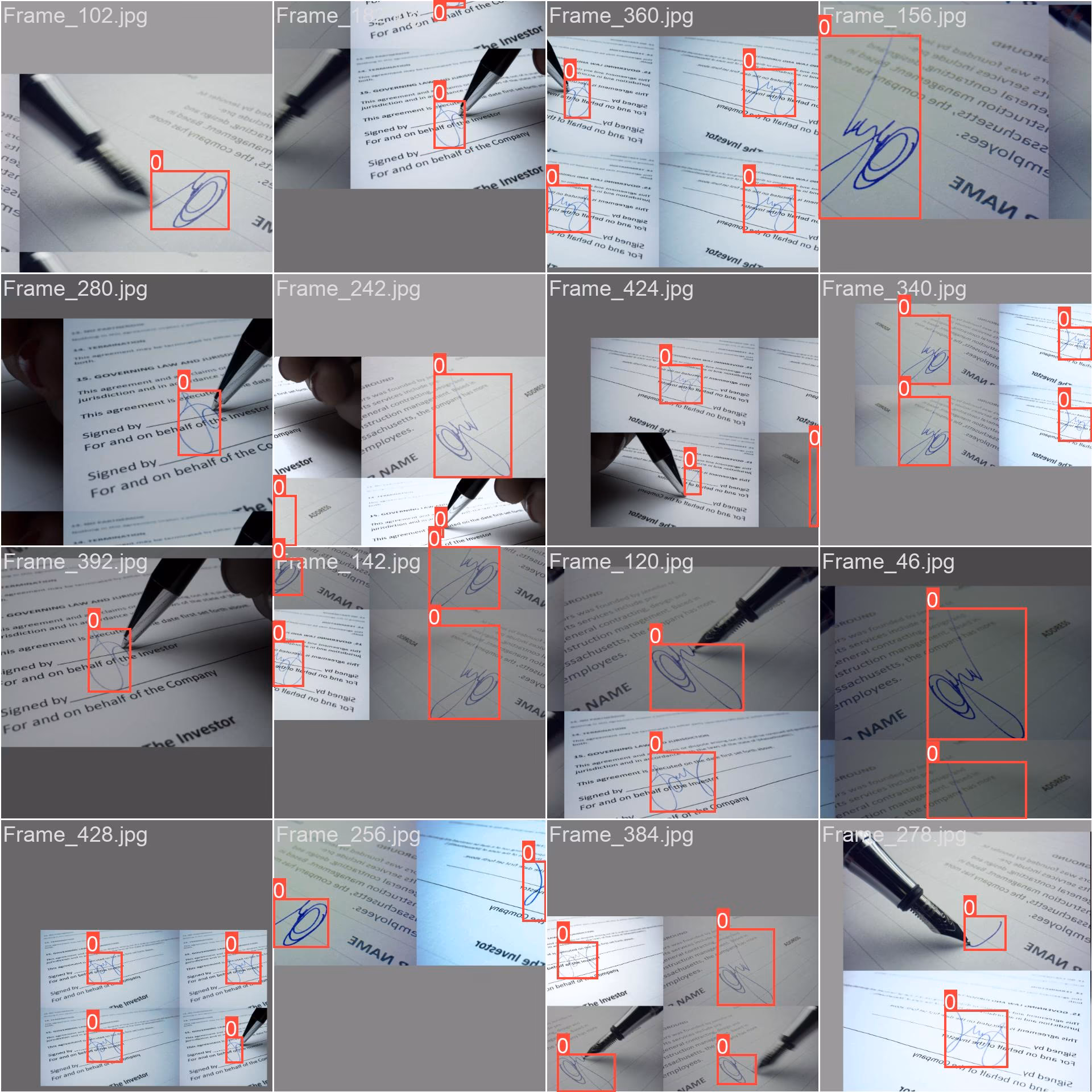 Signature detection dataset sample image