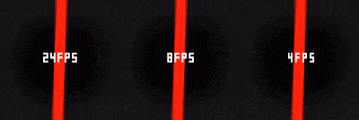 24 FPS vs 8 FPS vs 4 FPS