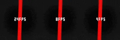 24 FPS vs 8 FPS vs 4 FPS