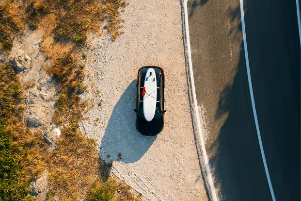 Auto aus der Vogelperspektive