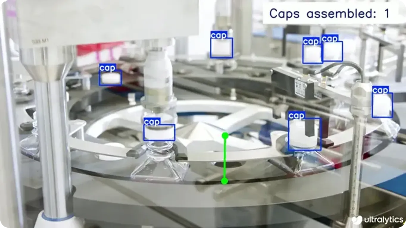 An example of using YOLO11 to monitor a production line