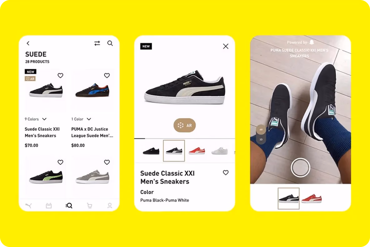 Función de prueba virtual de Puma