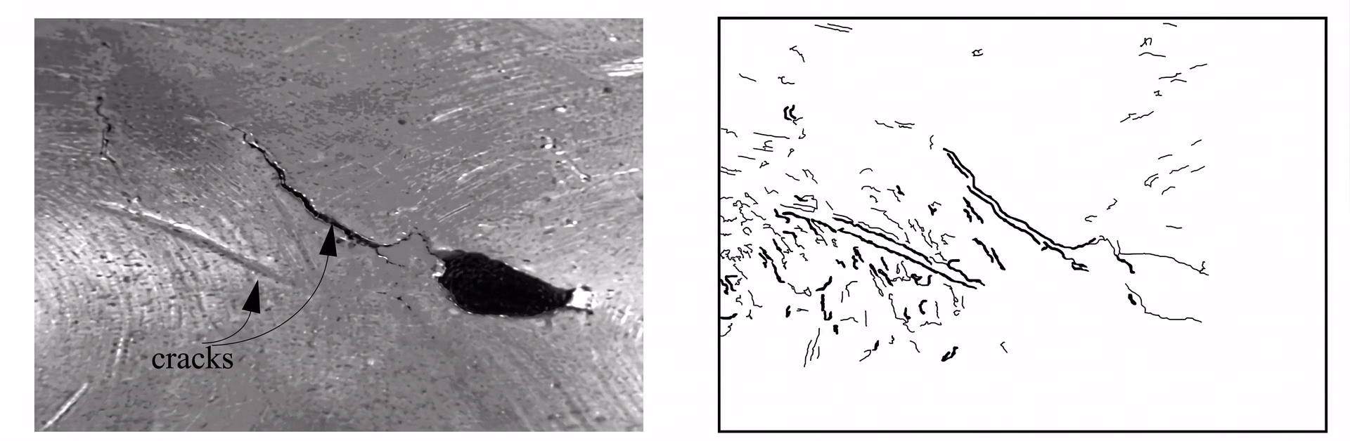 Detecting cracks in metal parts