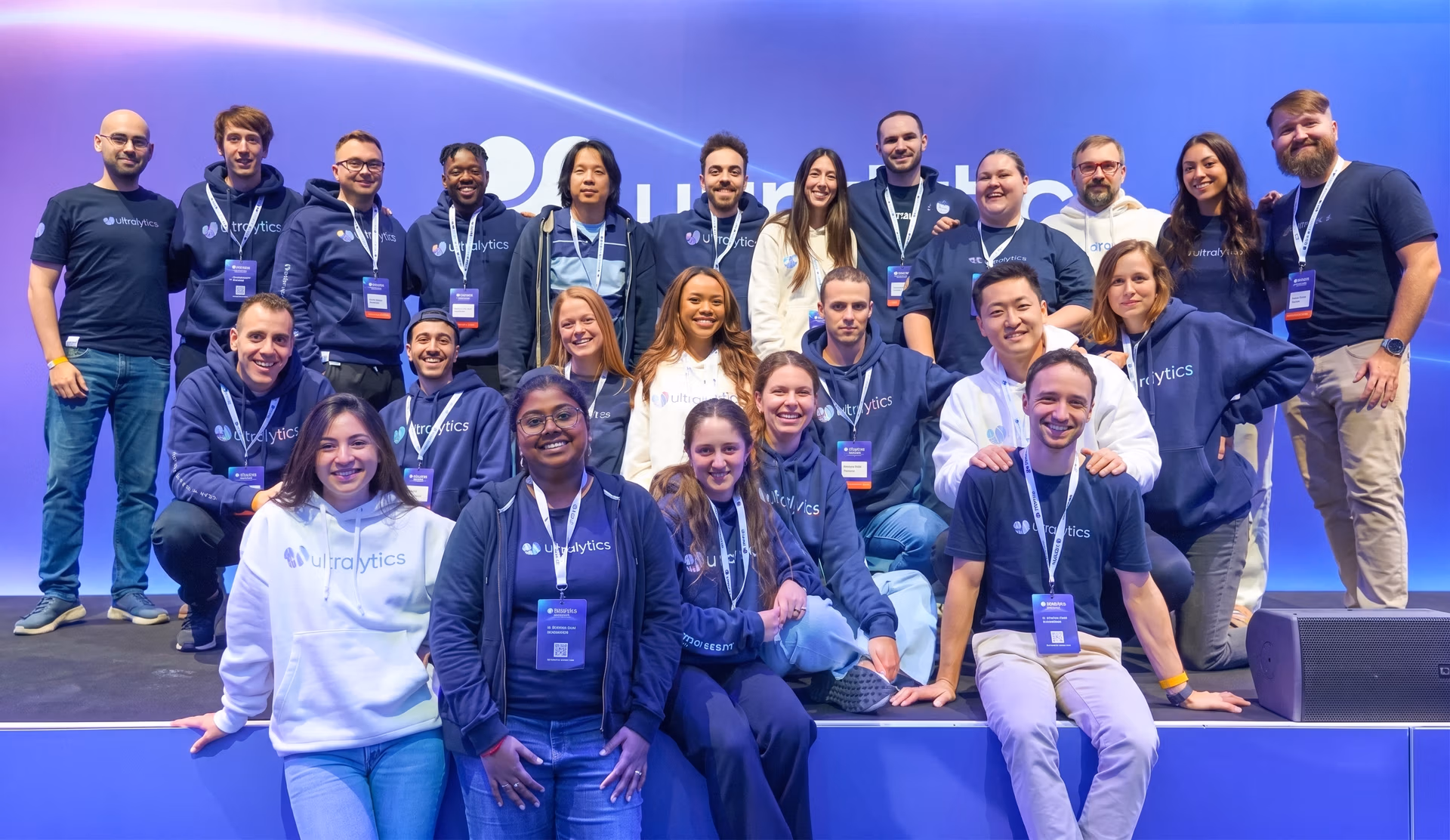 The Ultralytics team wrapping up an inspiring day at YOLO Vision 2025