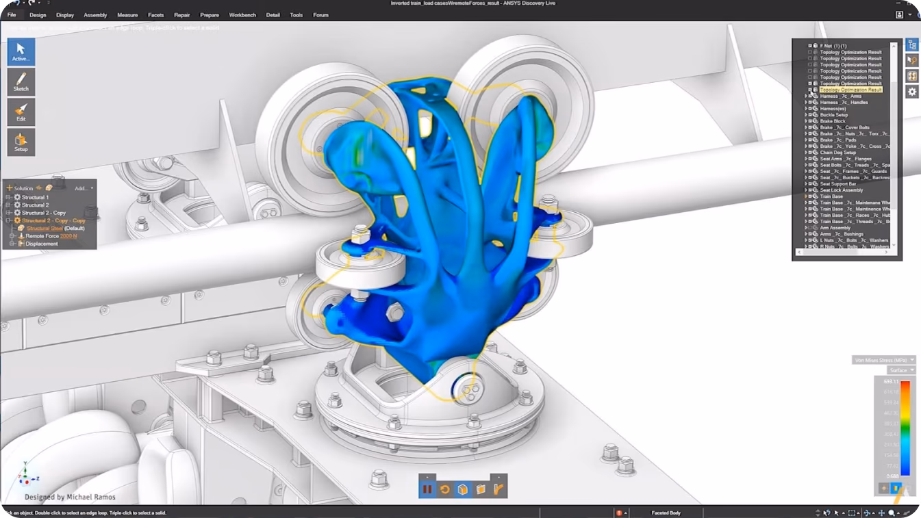 Software de design generativo que usa IA para oferecer designs alternativos