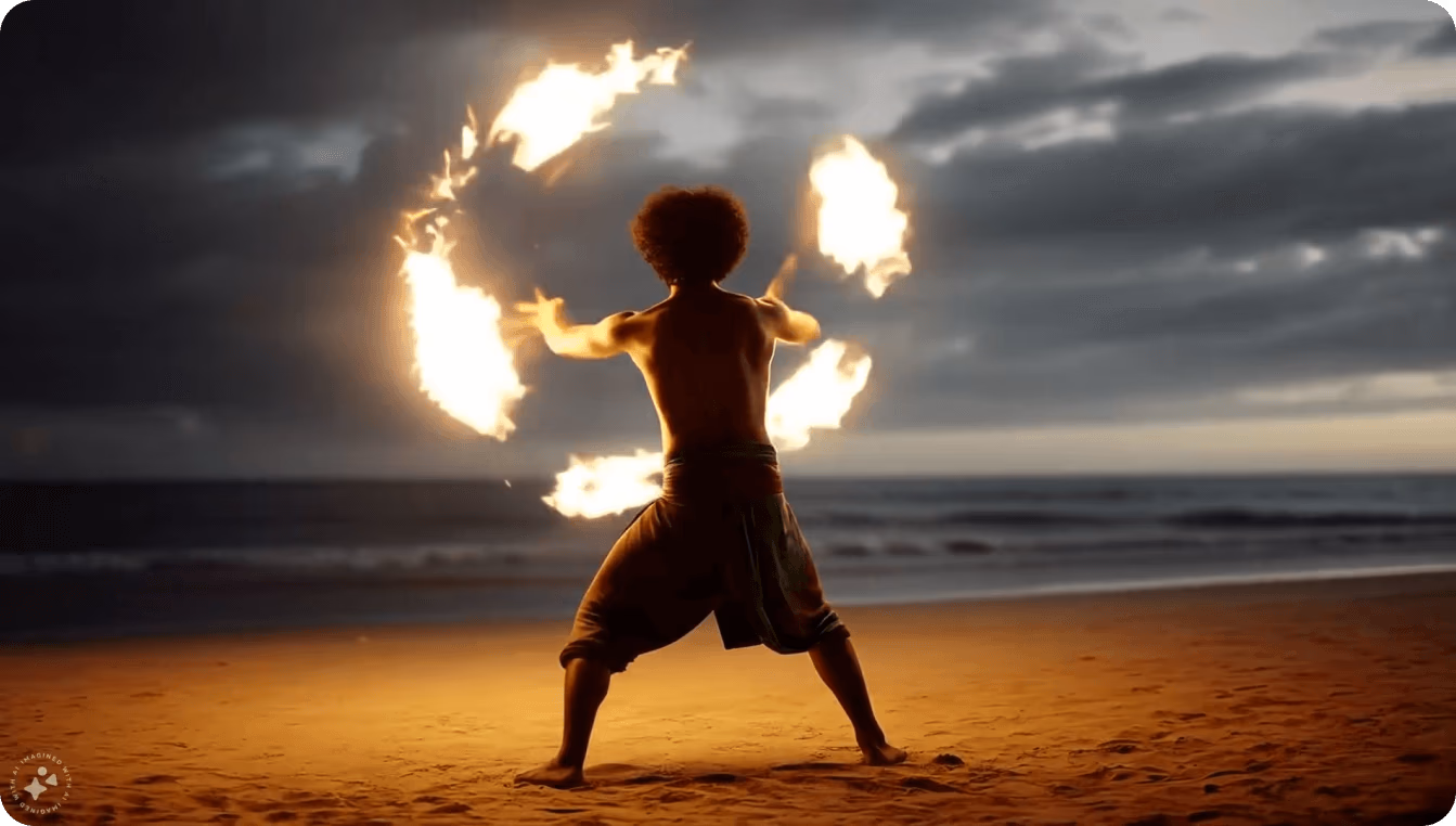 Une image d'un clip vidéo généré avec Meta Movie Gen