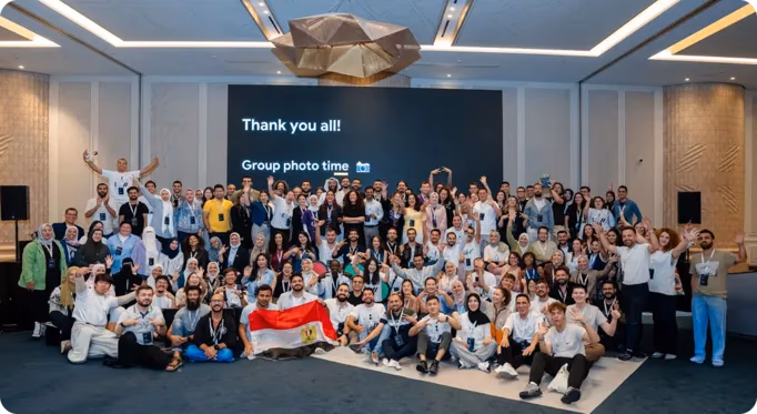 Foto de grupo en la clausura del evento GDG MENAT 2025