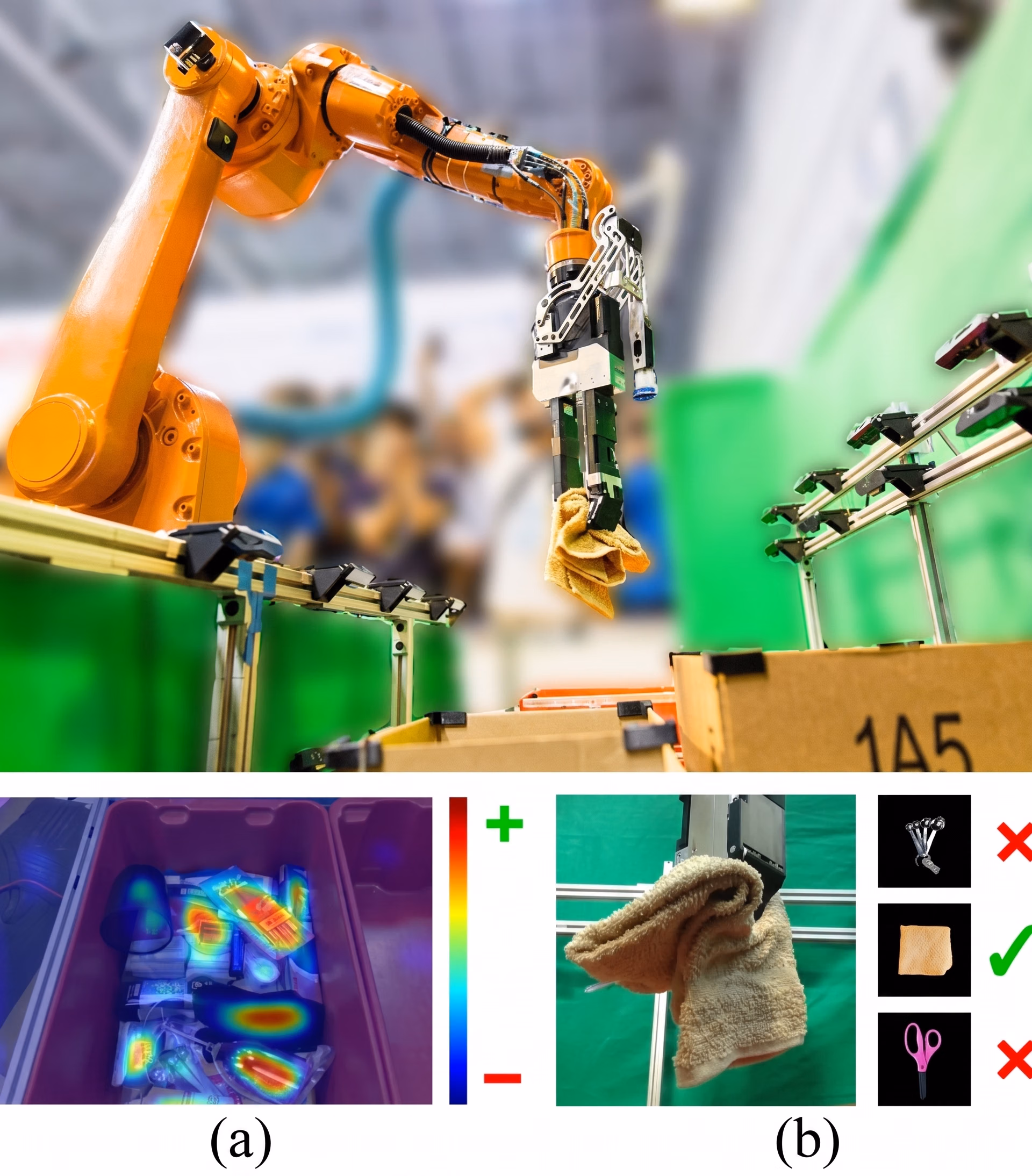 A robot recognizing and picking up objects by matching reference images