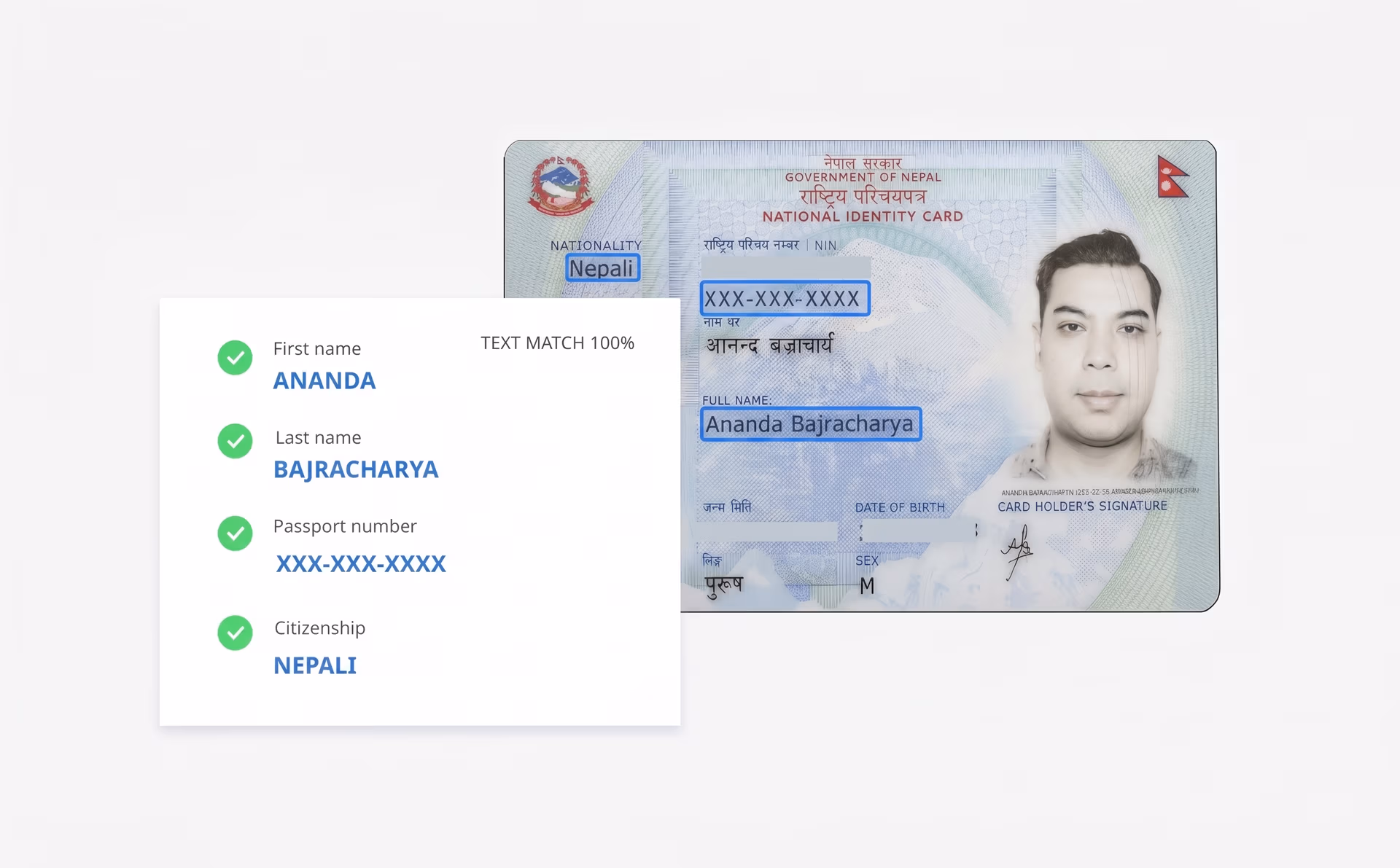 Using computer vision-based OCR for passport verification