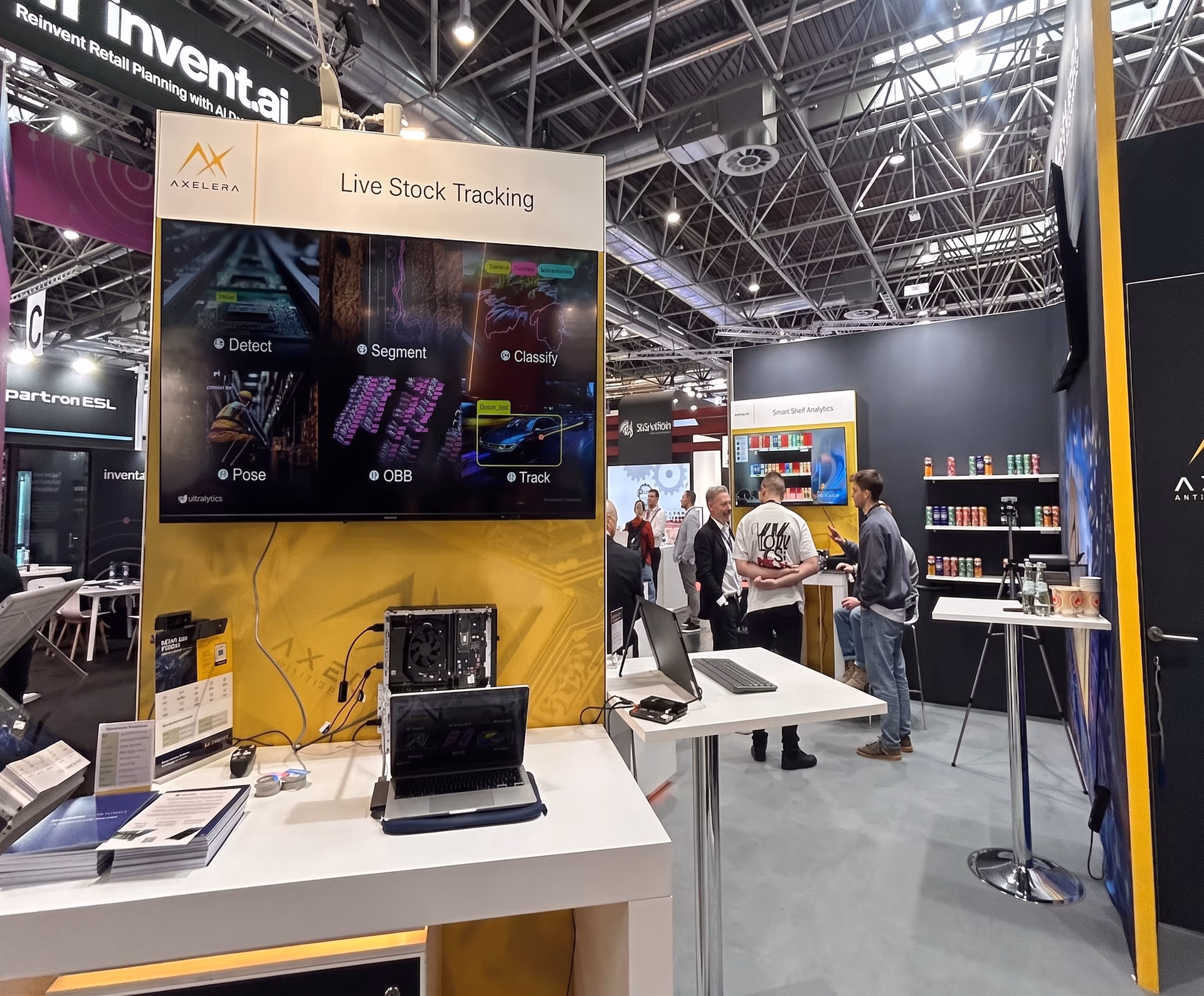 Showcasing vision tasks supported by Ultralytics YOLO26 at Hall 5 / A24