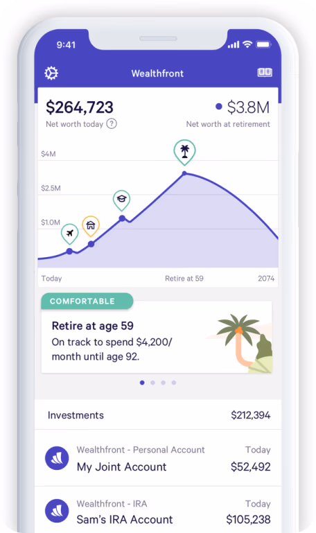 Robo-conseiller alimenté par l'IA de Wealthfront gérant et optimisant les investissements