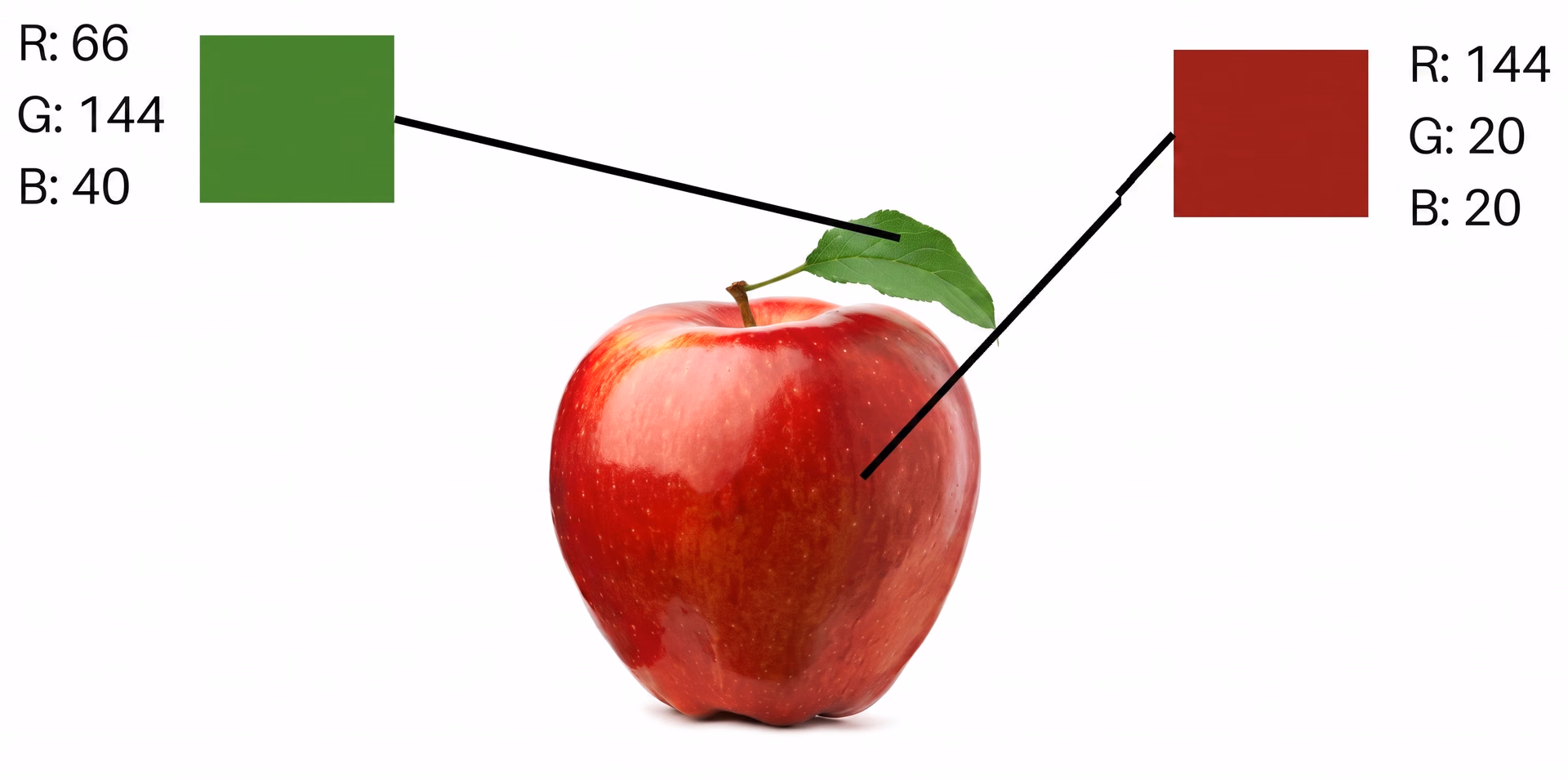 Comment un ordinateur voit les couleurs d'une pomme